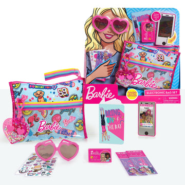 Barbie Electronic 10-Piece Purse Set, Kids Toys for Ages 3 Up by Just Play