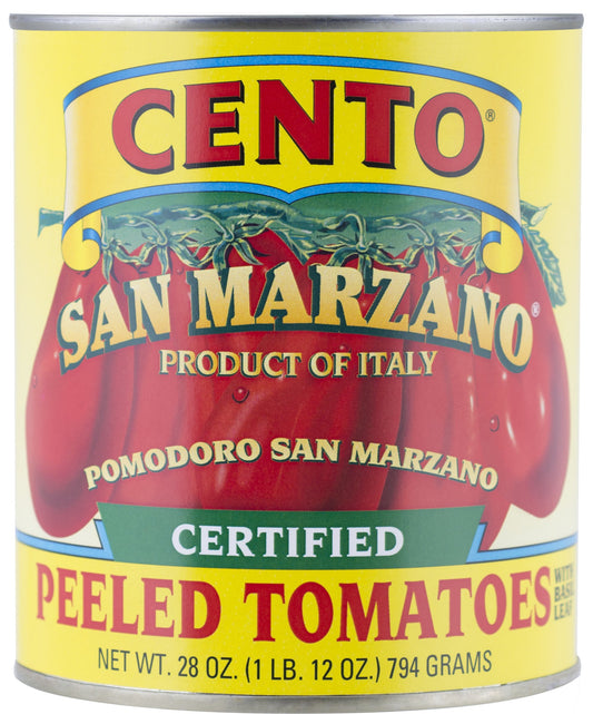 Cento San Marzano Organic Certified Peeled Tomatoes, 28-Ounce Cans (Pack of 12)