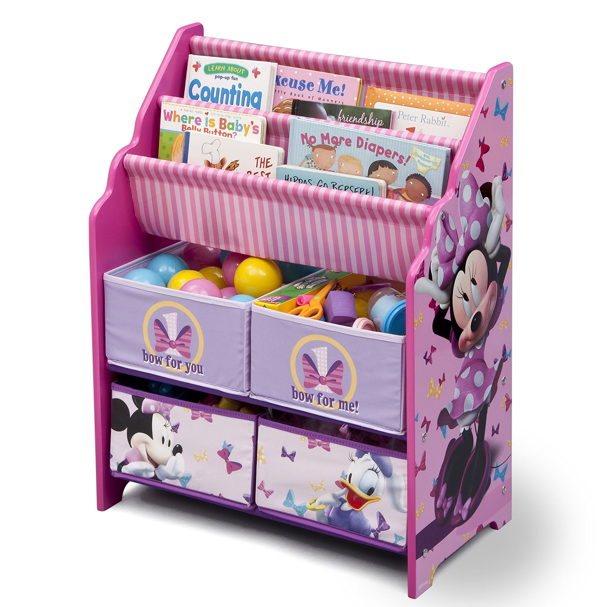 Disney Minnie Mouse Book and Toy Organizer, Multicolor