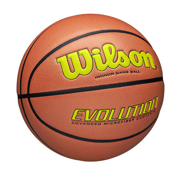 WILSON Evolution Game Basketball, Yellow, Intermediate Size - 28.5"