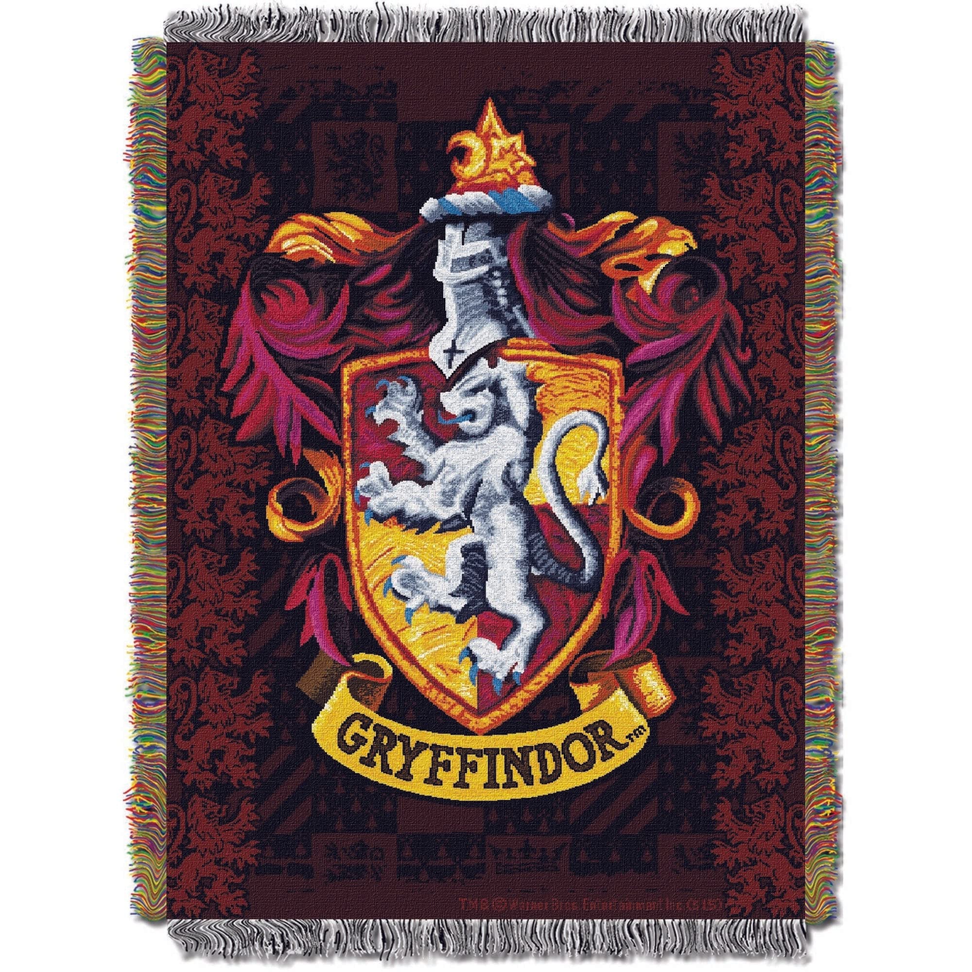 Northwest Harry Potter Gryffindor Shield Woven Tapestry Throw (48inx60in)