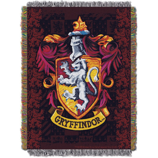 Northwest Harry Potter Gryffindor Shield Woven Tapestry Throw (48inx60in)