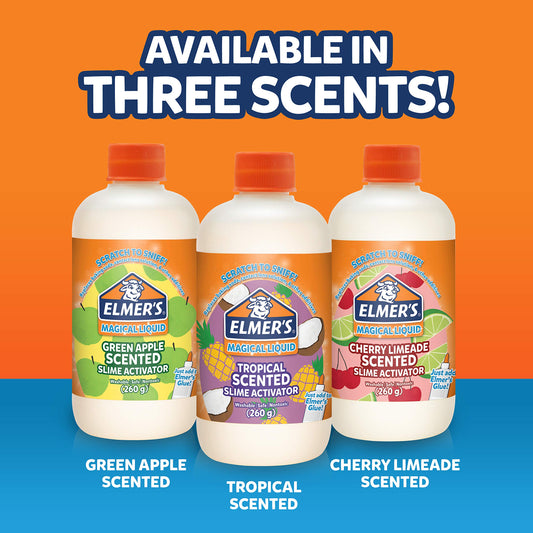 Elmer's Slime Activator | Magical Liquid for Scented Slime, Cherry Limeade, 8.75 oz. Bottle