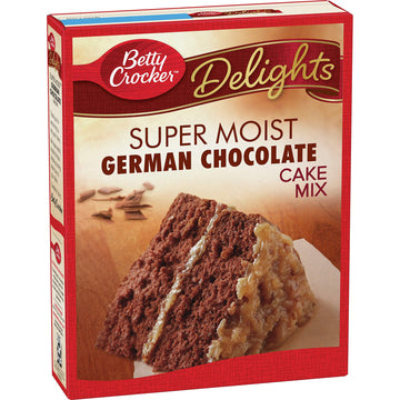 Betty Crocker Super Moist German Chocolate Cake Mix, 15.25 oz (Pack f 6)